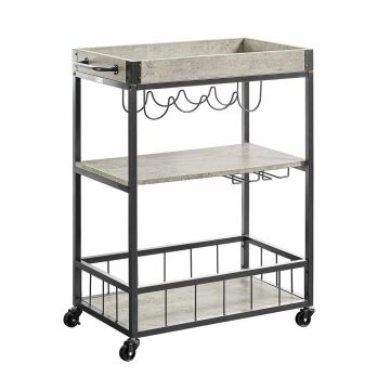 Кухонная тележка 82x40x90см., серого/черного цвета