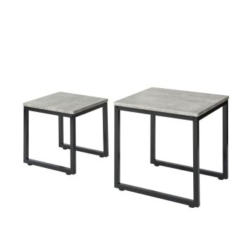 Komplekt 2 kohvilaudast., must/hall värv