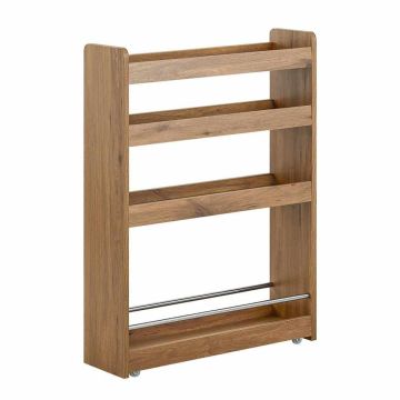 Кухонная тележка 60x18,5x81см., светло-коричневого/серебристого цвета