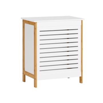 Pesukorv 50x30x60cm., valge/heledapruun värv