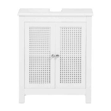Valamu alune kapp 50x33x60cm., valge/hõbedane värv