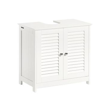 Valamu alune kapp 60x35x58cm., valge/hõbedane