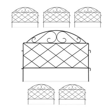 Aiapiire Relaxdays 10041697, 6 elementi, Must, 54,5 × 40 × 1 cm