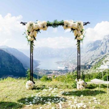 Garden arch, Black, 204 × 50 × 206 cm