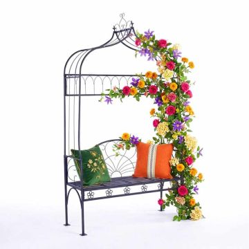 Pingiga aiakaar Relaxdays, integreeritud pingiga, 220 × 122 × 43 cm