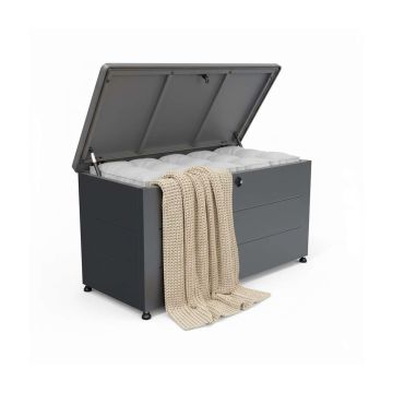 Aiakast Relaxdays 10053138.0, 220 l, Must, 115 × 59 × 50 cm