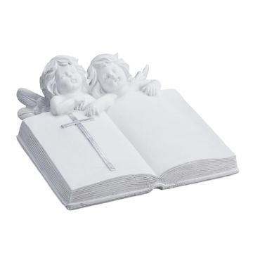 Aia dekoratsioon ingel Relaxdays 10047242.0, raamatu kujulise kiviga, 20 × 10 × 20 cm