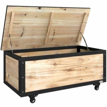 Садовый ящик Outsunny 100x50x43см, светло-коричневый/черный