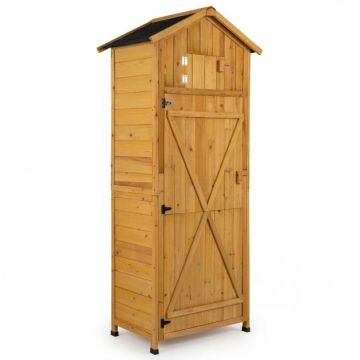 Garden shed, with 3 removable shelves, 76 × 178 × 51.5 cm