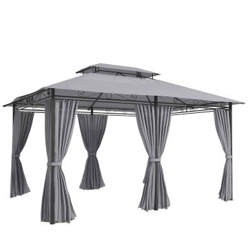 Aiapaviljon, Kaheastmeline katus, Hall, 300 × 400 × 280 cm
