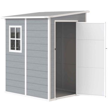 Садовый сарай Outsunny 122x149x192см, серо-белый