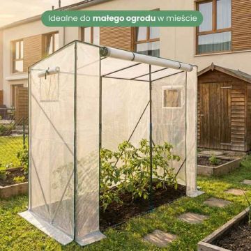 Aia kasvuhoone „Domek“, 1 uks, 2 akent, 202 × 80 × 170 cm
