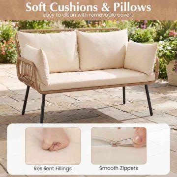 Garden sofa, 2-seater, 118 × 62 × 81 cm