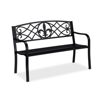 Aiapink Relaxdays 10030920.0, 2 inimesele, Must, 127 × 86 × 60 cm