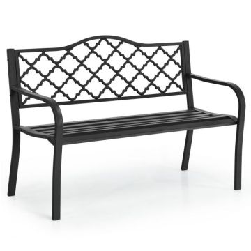 Garden bench, with armrests, 127 × 59.9 × 82 cm