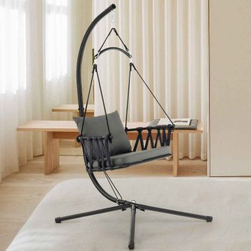 Garden swing, with stand, 106.68 × 100.33 × 196.85 cm