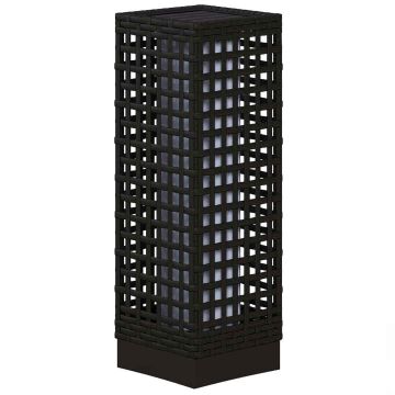 Садовый светильник на солнечных батареях Outsunny 15,5x15,5x46 см, черный.
