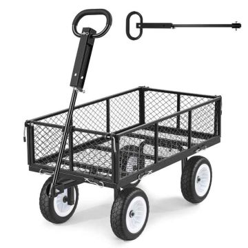 Aiakäru VEVOR TC-900B, eemaldatavate külgpaneelidega, Must, 96 × 24,5 × 51 cm