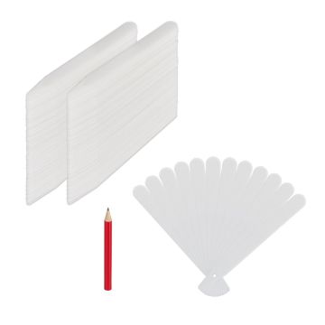 Aia taimesildid Relaxdays, 300 tk, Valge, 13 × 1,5 × 0,1 cm