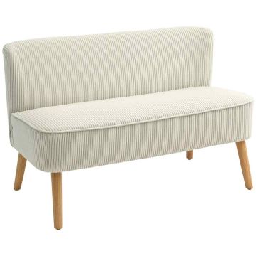 Diivan Homcom 117x56,5x77cm, kreemikas/heledat pruuni värvi