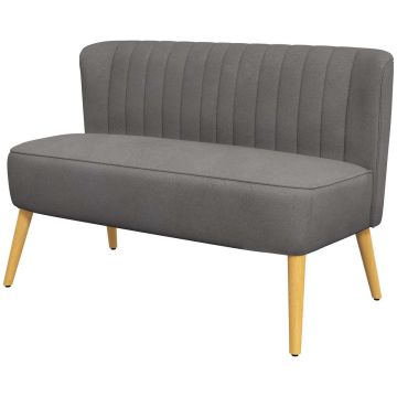 Diivan Homcom 117x56,5x77cm, tumehall/heledpruun