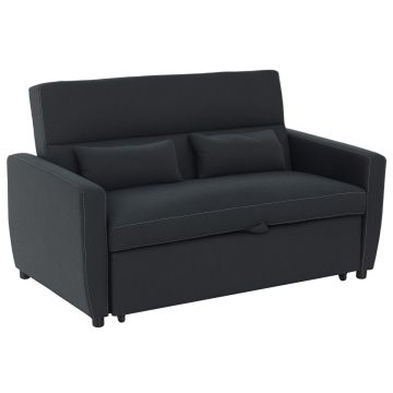 Диван-кровать Homcom 155x90x88,5см, чёрного цвета