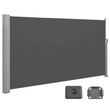 Side awning SONGMICS GSA564, side, retractable, Gray, 160 × 400 cm