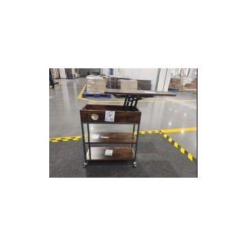 Side coffee table, with storage compartment, with castors, 60 × 67.5 × 24 cm
