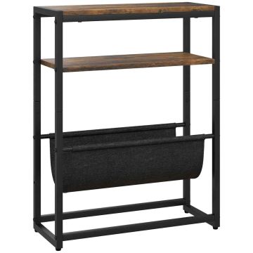 Abilaud, 3 riiulit, Pruun/must, 43 × 56 × 18 cm