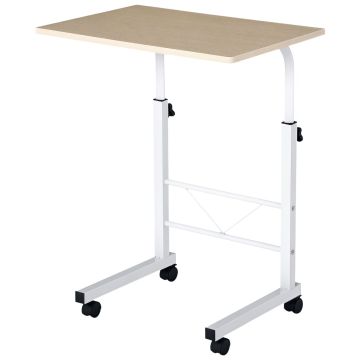 Kõrvallaud Homcom 60x40x78cm, valge/heledpruun värv