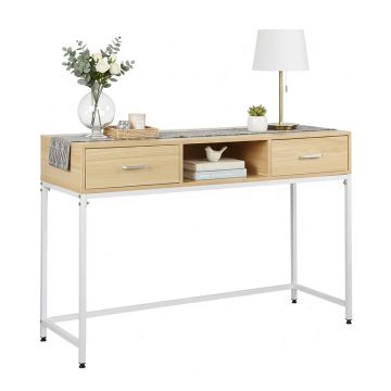Abilauake Relaxdays 10051906_8131, 2 sahtlit, valge/naturaalse värviga, 120 × 80 × 40 cm
