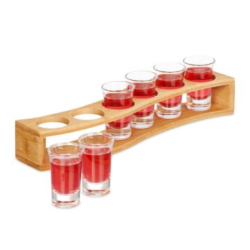 Подставка для рюмок, 6 шт, 33 × 8 × 7,5 см