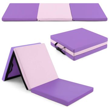 Sports mat, foldable, Pink/purple, 6 × 2 × 2 inches