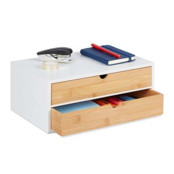 Sahtlitega organiseerija Relaxdays, 2 sahtlit, 33 × 14 × 21 cm