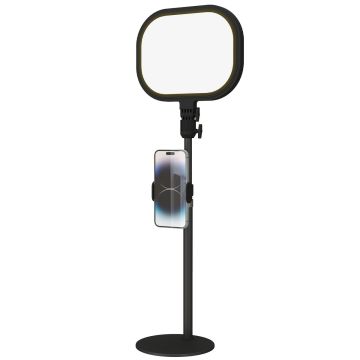 LED-laualamp, 10 heledustaset, Must, 23 × 65 × 23 cm