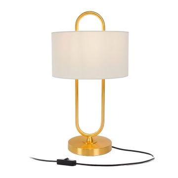 Laualamp Relaxdays, U-kujuline, Valge/kuldne, 30,5 × 55 × 30,5 cm