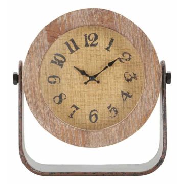 Lauakell Round, Pruun, 23,5 × 24 × 7 cm