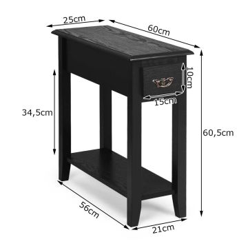 Abilauad, 2 tk, Must, 55,88 × 60,96 × 21,59 cm