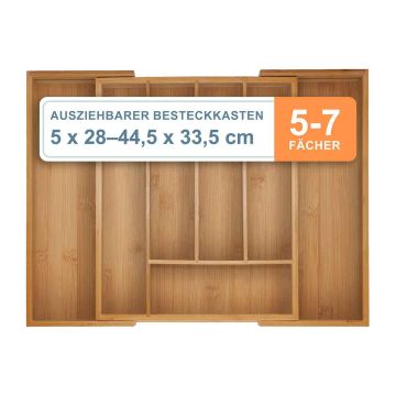 Söögiriistade karp Relaxdays 10050850_8035, 5–7 lahtrit, 2 sahtlit, 44,5 × 5 × 33,5 cm