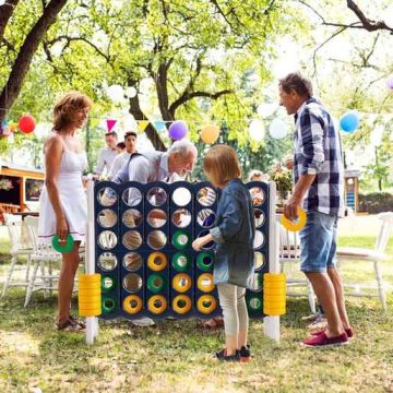 Board game "Connect 4", 21 yellow and 21 green rings, Ø 13.5 × 104 cm