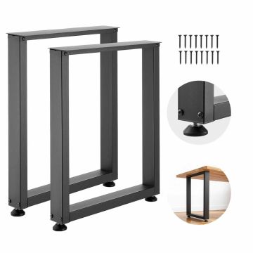Lauajalad VEVOR HXZTFX28-24, 2 tk, Must, 600 × 120 × 750 mm