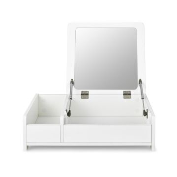 Tabletop vanity table, With folding mirror, White, 60 × 18 × 40 cm