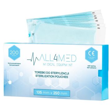 Steriliseerimiskotid ALL4MED, 200 tk, 135 × 250 mm