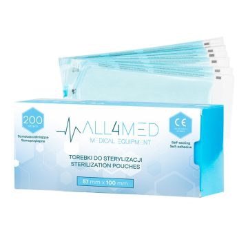 Steriliseerimiskotid ALL4MED, 200 tk, 57 × 105 mm
