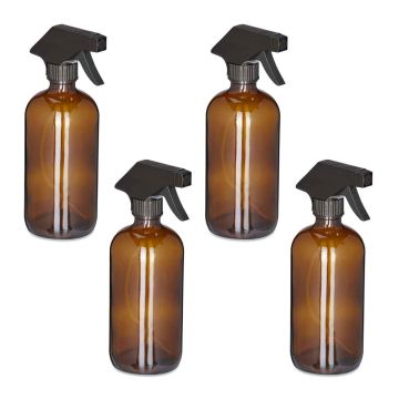 Klaasist pihustuspudelid Relaxdays 10046150.0, 4 tk, 9,5 × 21 × 7,5 cm