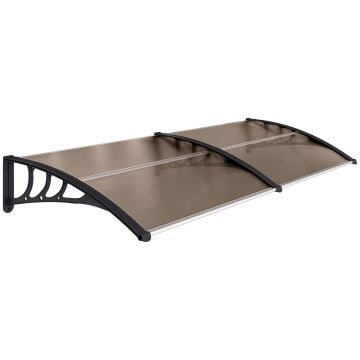 Läbipaistev katusekaar ustele Outsunny 75x195x23cm, musta/pruuni värvi