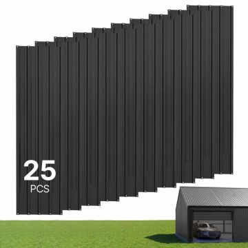 Katusepaneelid VEVOR SKU2025009, 25 tk, Must, 154 × 42,6 cm