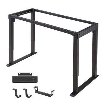 Seisulaua raam VEVOR JC35TF-R102R, 2 mootorit, Must, 126 × 68 × 70–117 cm