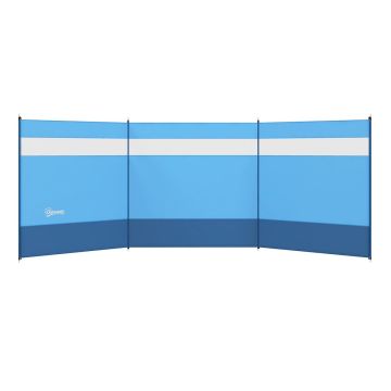 Ветрозащитный экран для кемпинга 440x140 см, синий