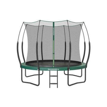 Батут 305x256см., цвет черный/мятный